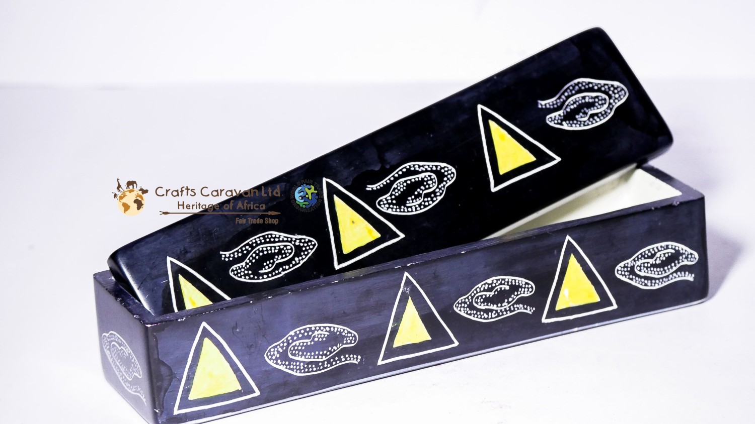 Snakes and Triangle Black Storage/Pencil Box