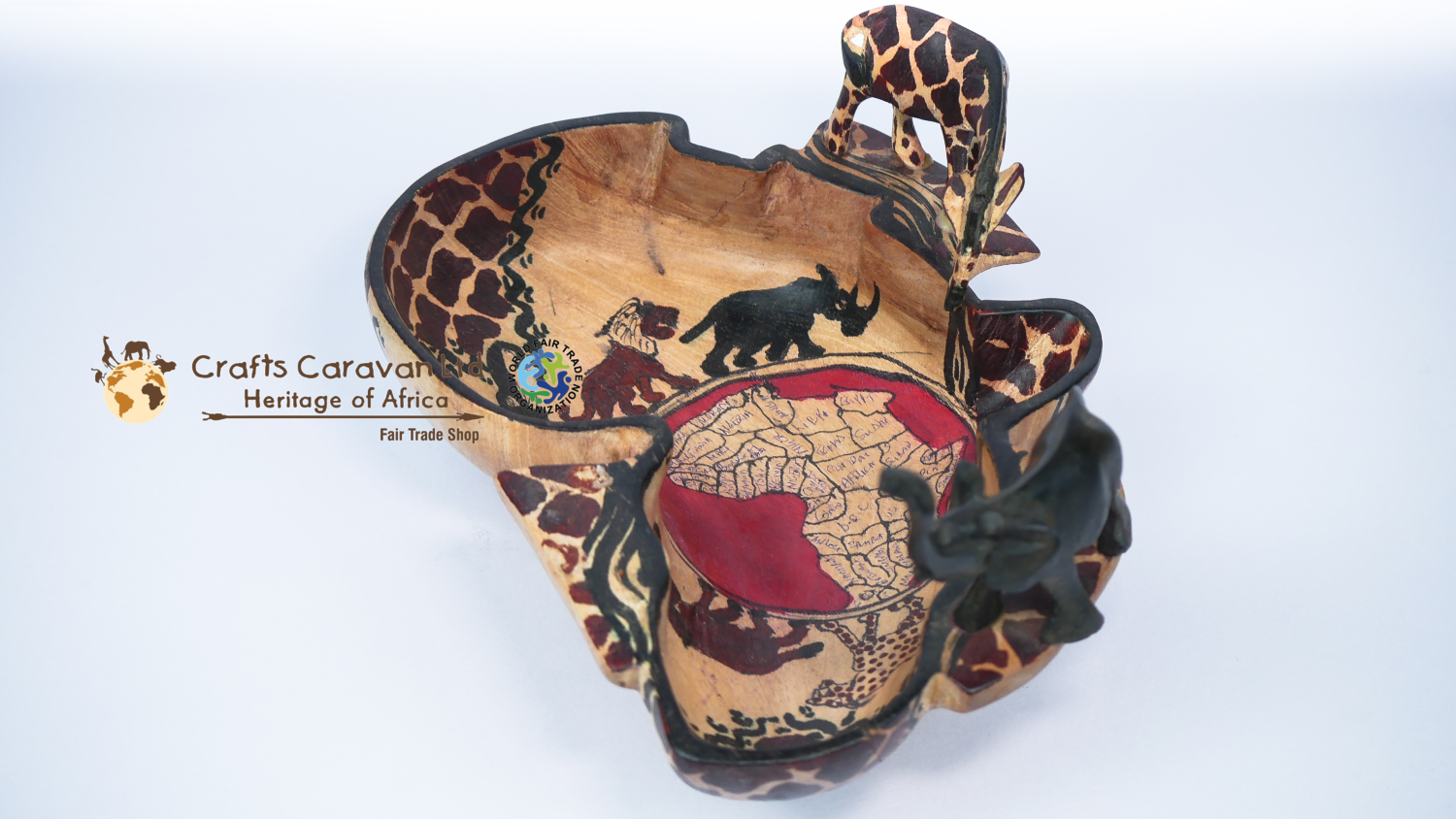 Africa Shaped Animal Bowl