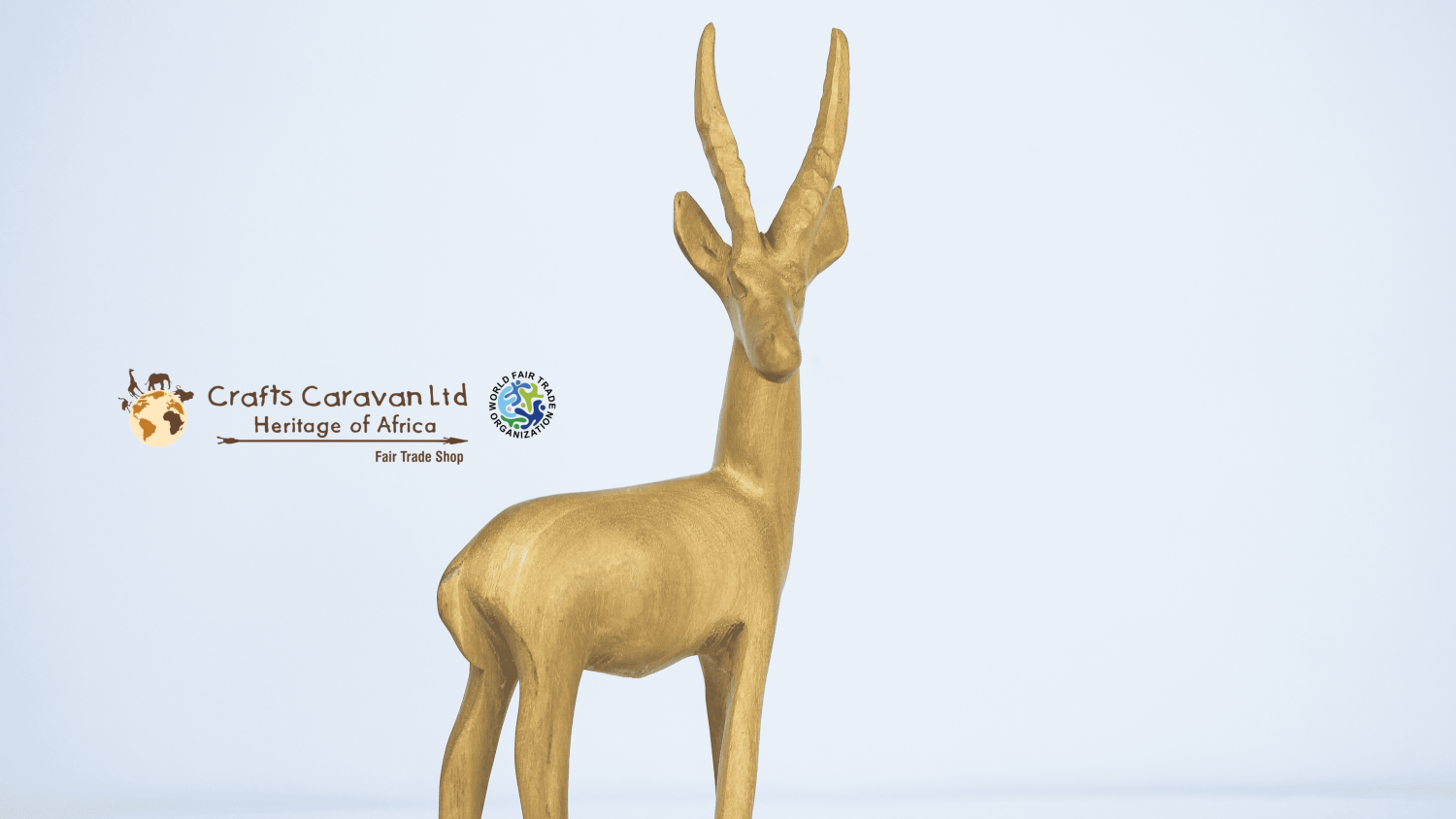 Yellow Wood Antelope Carving